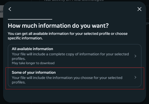 Select Information Type